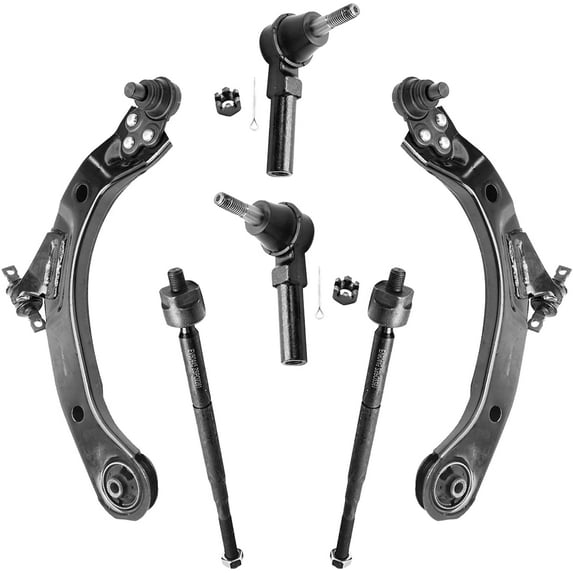 Detroit Axle - Front Lower Control Arms Inner Outer Tie rods for 2005-2010 Chevy Cobalt, 2006-2011 Chevy HHR, 2007-2010 Pontiac G5, 2005-2006 Pontiac Pursuit, 2003-2007 Saturn Ion