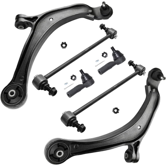 Detroit Axle - Front Lower Control Arms Outer Tie Rods Sway Bars Suspension Kit Replacement for 2011-2017 Honda Odyssey