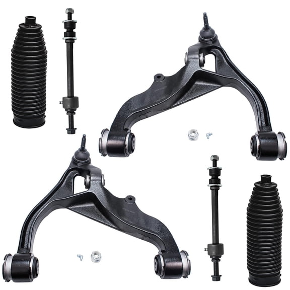 Detroit Axle - 6pc Front End Kit for 06-21 Dodge Ram 1500 2 Lower Control Arms w/ Ball Joints 2 Sway Bars 2 Boots 2007 2008 2009 2010 2011 2012 2013 2014 2015 2016 2017 2018 2019 2020 Replacement