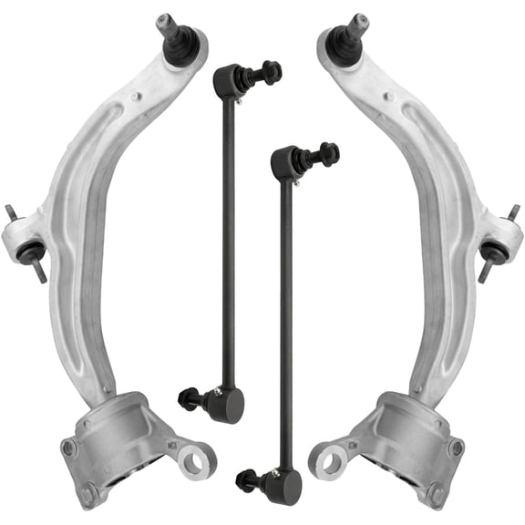Detroit Axle - Front Lower Control Arms Sway Bars for 2017-2019 Chrysler Pacifica, 2 Lower Control Arms with Ball Joints 2 Sway Bar End Links 2018 Replacement