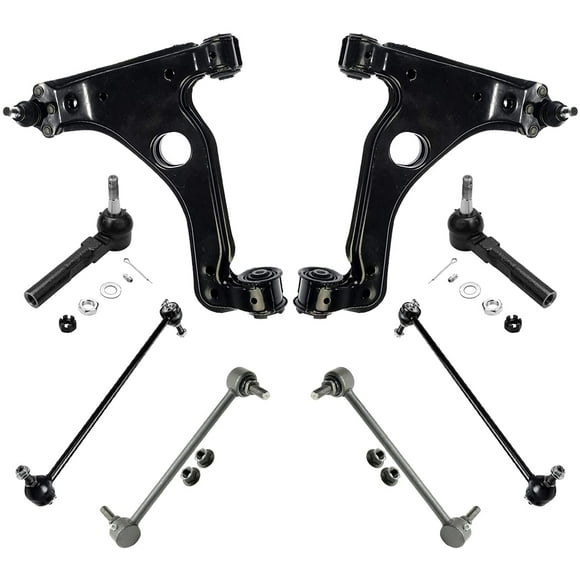 Detroit Axle - Front Lower Control Arms Sway Bars Inner and Outer Tie Rods Replacement for Saturn L100 L200 L300, LS LW Series - 8pc Set