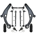 thumbnail image 1 of Detroit Axle - Front Lower Control Arms Tie Rod Ends Suspension Kit Replacement for Chrysler 200 Sebring Dodge Avenger Fits select: 2011-2013 CHRYSLER 200 TOURING, 2008 CHRYSLER SEBRING TOURING, 1 of 8