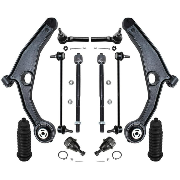 Detroit Axle - Front Lower Control Arms Tie Rod Ends Suspension Kit Replacement for Chrysler 200 Sebring Dodge Avenger Fits select: 2011-2013 CHRYSLER 200 TOURING, 2008 CHRYSLER SEBRING TOURING