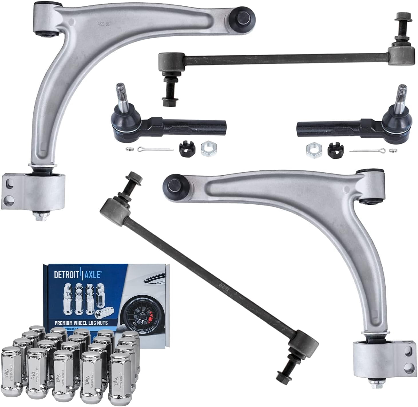 Wheel Rod Replacement Detroit Axle - Front Lower Control Arms + Tie Rods Sway Bars + 20pc ...
