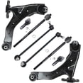 thumbnail image 1 of Detroit Axle - Front Lower Control Arms + Tie Rods Sway Bars Suspension Kit Replacement for 2003-2008 Hyundai Tiburon - 8pc Set, 1 of 7