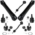 thumbnail image 1 of Detroit Axle - Front Lower Control Arms + Upper & Lower Ball Joints + Sway Bars Replacement for 1997 - 2006 Jeep Wrangler TJ ( All Models w/ Coil Spring Suspension ) - 8pc Set, 1 of 6