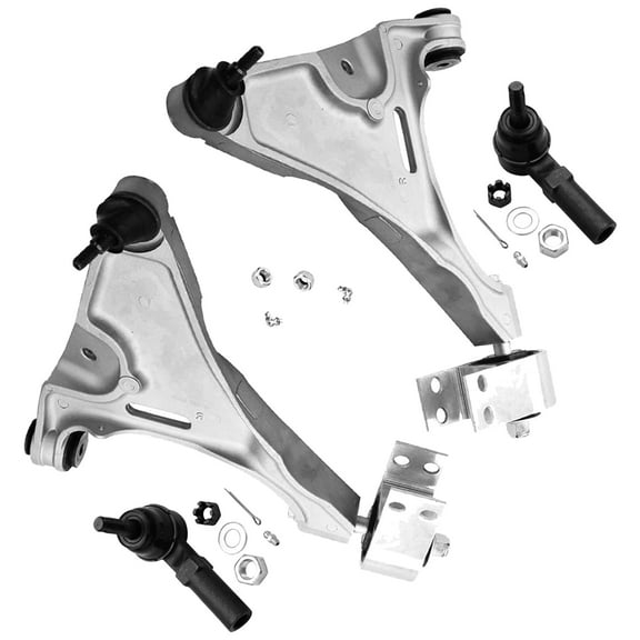 Detroit Axle - Front Lower Control Arms and Outer Tie Rods Replacement for 2006-2011 Buick LuCerne - [Cadillac DTS Not for Limo or Hearse] - 4pc Set