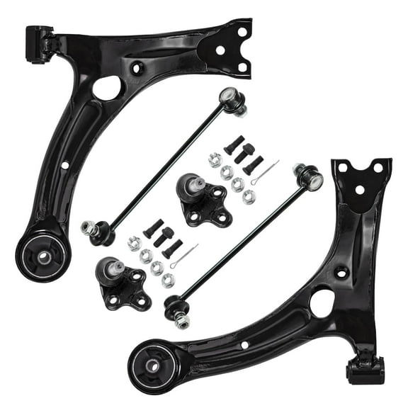 Detroit Axle - Front Lower Control Arms for 2003-2008 Toyota Corolla, 2 Lower Control Arms, 2 Lower Ball Joints, 2 Sway Bar Links Replacement