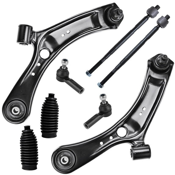 Detroit Axle - Front Lower Control Arms w/Ball Joints Inner Outer Tie Rod Ends Boots Replacement for 2007-2013 Suzuki SX4