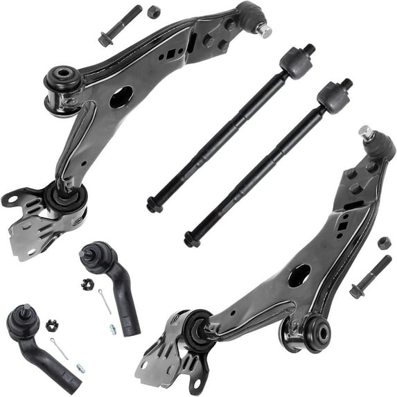 Detroit Axle - Front Lower Control Arms w/Ball Joints Inner Outer Tie Rod Ends Replacement for 2013 2014 2015 2016 2017 2018 Ford Escape - 6pc Set
