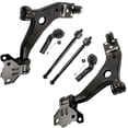thumbnail image 1 of Detroit Axle - Front Lower Control Arms w/Ball Joints Inner Outer Tie Rods Replacement for 2014-2018 Ford Focus Transit Connect - 6pc Set, 1 of 7