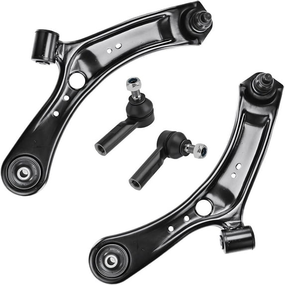 Detroit Axle - Front Lower Control Arms w/Ball Joints Outer Tie Rod Ends Replacement for 2007-2013 Suzuki SX4