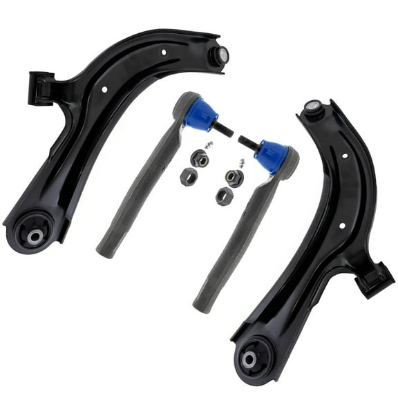 Detroit Axle - Front Lower Control Arms w/Ball Joints + Outer Tie Rod Ends Replacement for Nissan Sentra NV200 Chevrolet City Express- 4pc Set