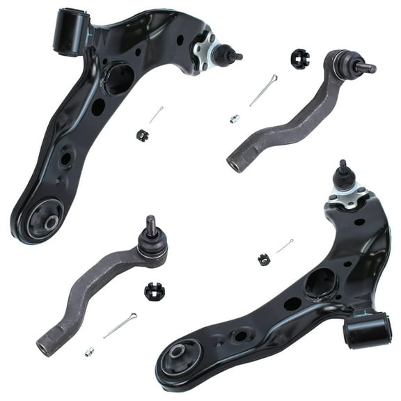 Detroit Axle - Front Lower Control Arms w/Ball Joints Outer Tie Rod Ends for 2006-2018 Toyota Rav4