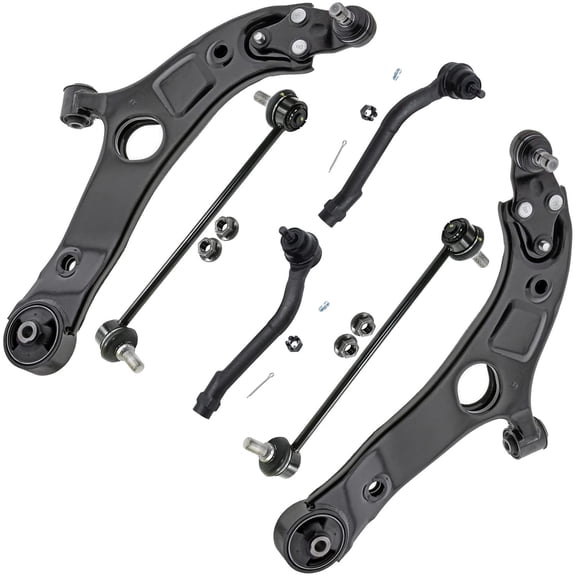 Detroit Axle - 6pc Front End Control Arms Kit for Hyundai Azera Sonata Kia Optima Cadenza, 2 Lower Control Arms w/Ball Joint 2 Sway Bars 2 Outer Tie Rods