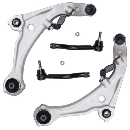 Detroit Axle - Front Lower Control Arms w/Ball Joints Outer Tie Rods for 2007-2013 Nissan Altima (2013 Coupe) 2008 2009 2010 2011 2012 Replacement