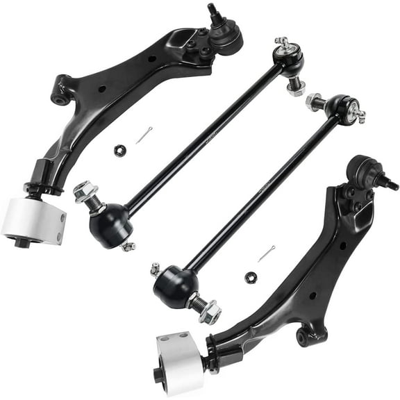 Detroit Axle - Front Lower Control Arms w/Ball Joints + Sway Bar End Links Replacement for 2010-2017 Chevrolet Equinox GMC Terrain - 4pc Set