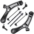 thumbnail image 1 of Detroit Axle - Front Lower Control Arms w/Ball Joints Sway Bar Links Inner Outer Tie Rod Ends Replacement for 2007-2013 Suzuki SX4, 1 of 7