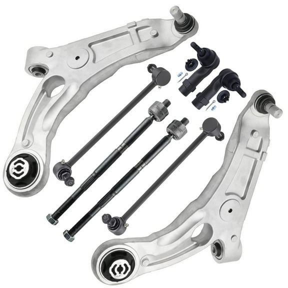 Detroit Axle - Front Lower Control Arms w/Ball Joints Sway Bar Links Inner Outer Tie Rods Replacement for 2015 2016 2017 200