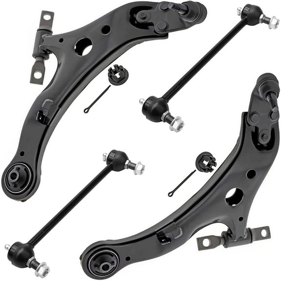 Detroit Axle - Front Lower Control Arms w/Ball Joints Sway Bar Links Replacement for Toyota Camry Avalon Lexus ES350 ES300h - 4pc Set
