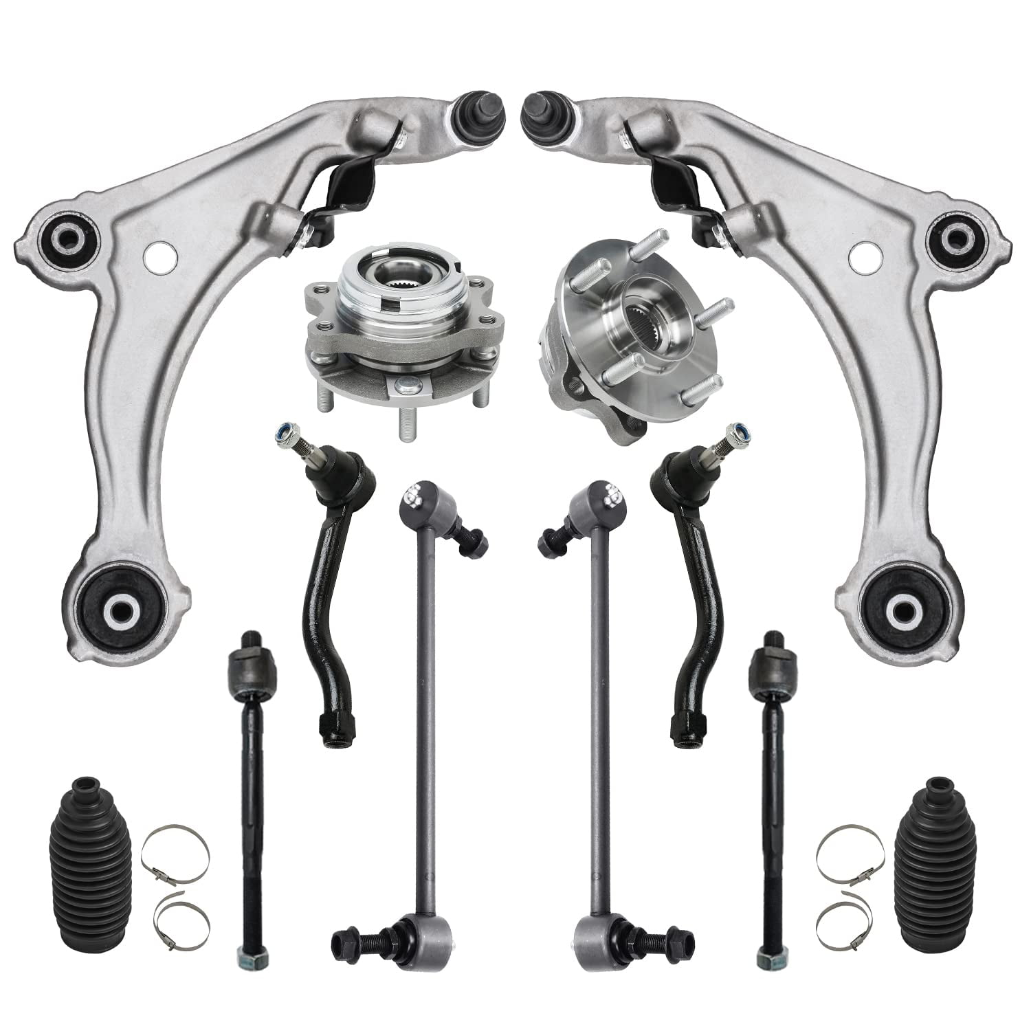 Detroit Axle Front Lower Control Arms w/Ball Joints Sway Bars Inner