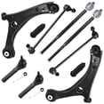 thumbnail image 1 of Detroit Axle - Front Lower Control Arms w/Ball Joints Sway Bars Tie Rods Boots Replacement for 2008-2010 Town & Country Dodge Grand Caravan 2009-2011 VW Routan, 1 of 8