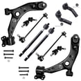 thumbnail image 1 of Detroit Axle - Front End 10pc Suspension Kit for 2004-2009 Mazda 3 Sport, 2006-2017 Mazda 5, 2 Lower Control Arms w/Ball Joints 4 Outer & Inner Tie Rods 4 Front & Rear Sway Bar Links, 1 of 7