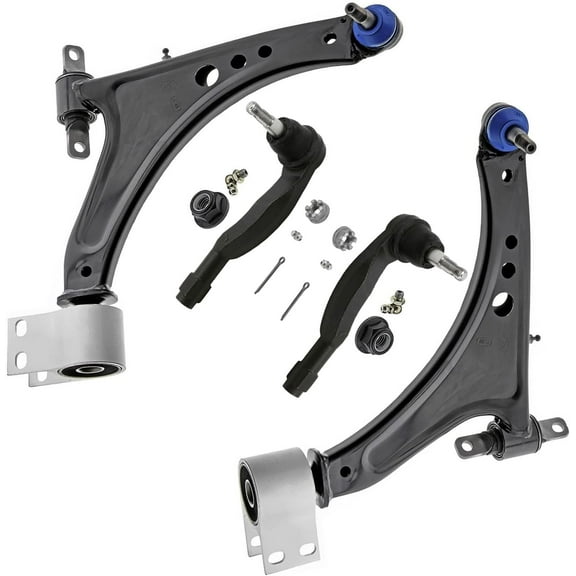 Detroit Axle - Front Lower Control Arms w/ Ball Joints Tie Rod Ends Replacement for 2017-2022 Buick LaCrosse Regal TourX Chevrolet Malibu - 4pc Set