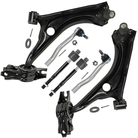 Detroit Axle - Front Lower Control Arms with Ball Joints + Outer & Inner Tie Rods Replacement for 2016-2019 Honda Civic 1.5L 2.0L