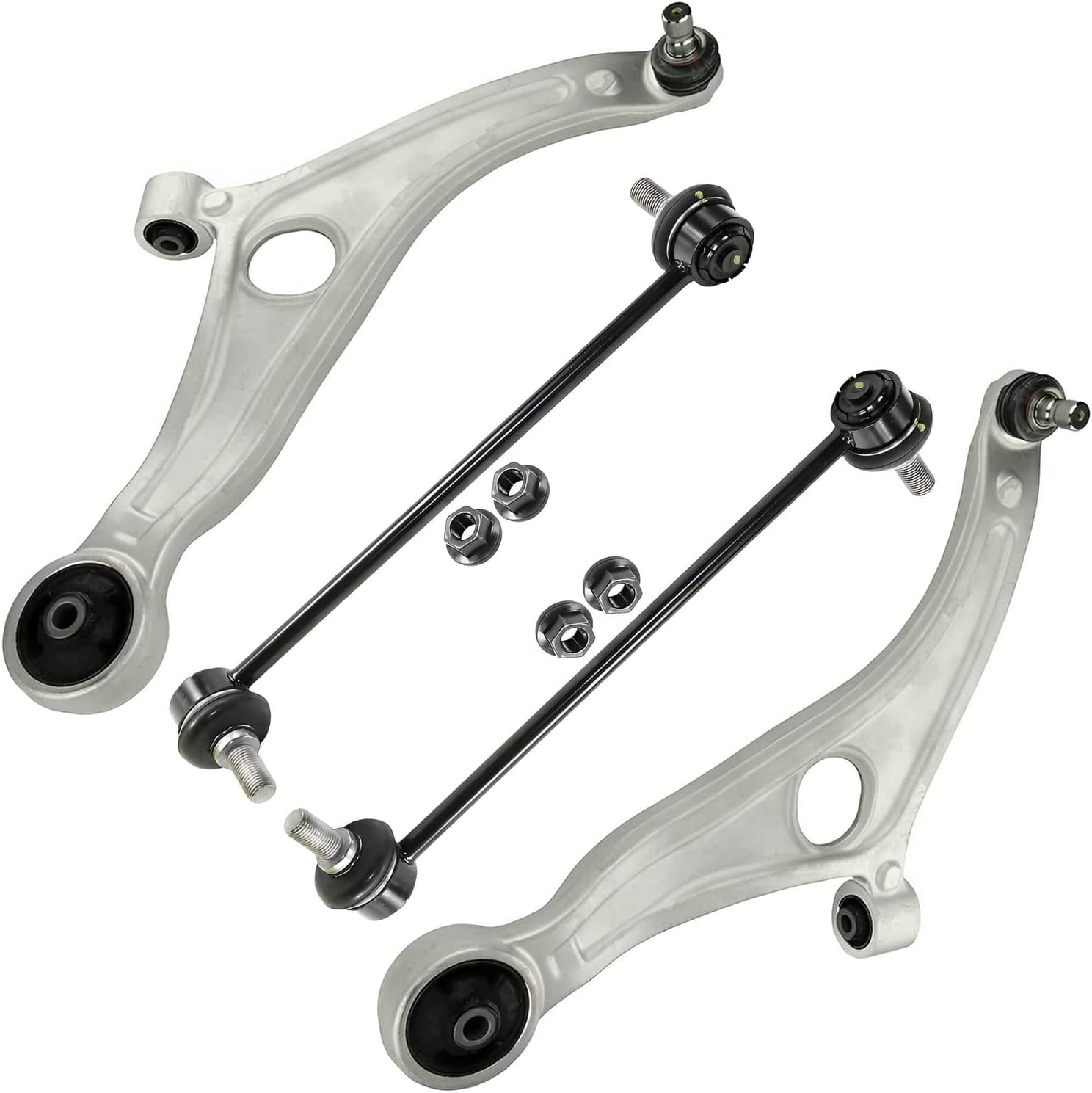 Detroit Axle - Front Lower Control Arms with Ball Joints + Sway Bars  Replacement for Hyundai Sonata Azera Kia Optima - 4pc Set