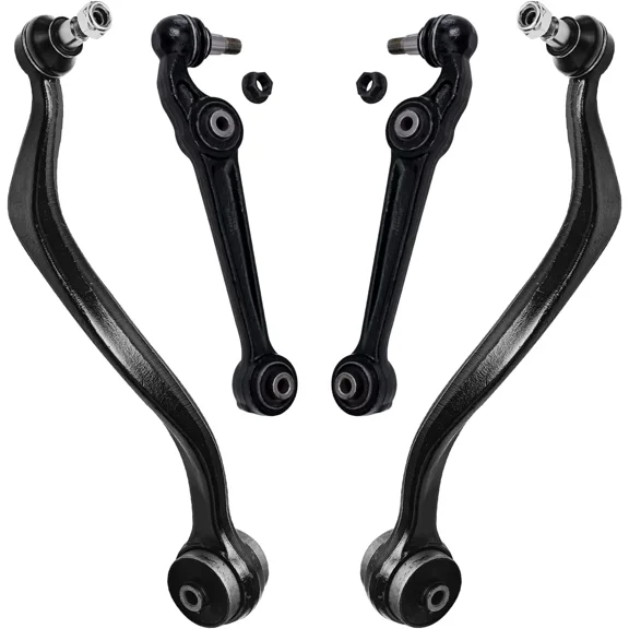 Detroit Axle - Front Lower Rearward & Forward Control Arms w/ Ball Joints Assembly Replacement for Ford Fusion Lincoln MKZ Zephyr Milan - 4pc Set