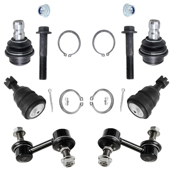 Detroit Axle - Front Lower Upper Lower Ball Joints Sway Bar Links Replacement For 2004-2015 Nissan Titan 2005-2015/2017-2019 Armada 2004-2013 Infiniti QX56