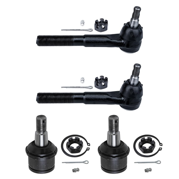 Detroit Axle - Front Outer Tie Rod Ends Lower Ball Joints Replacement for 1999 - 2007 Ford Excursion F-250 F-350 Super Duty RWD - 4pc Set