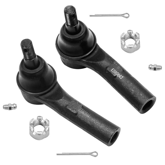 Detroit Axle - 2 Front Outer Tie Rods for 2005-2010 Jeep Grand Cherokee, 2006-2010 Commander, Outer Tie Rod Ends 2007 2008 2009 Replacement, Pair