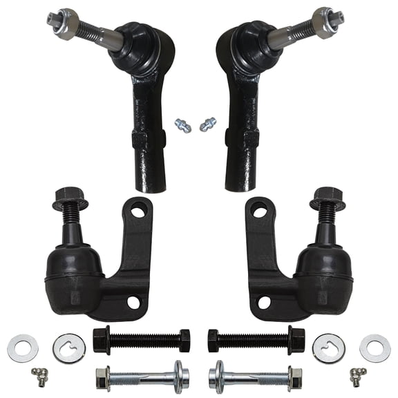 Detroit Axle - Front Outer Tie Rod Ends + Upper Ball Joints Replacement for 2013 2014 Buick LaCrosse 3.6L - 4pc Set
