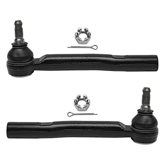 Detroit Axle - Front Outer Tie Rods Assembly Replacement for Lexus RX350 RX450h Toyota Highlander Venza - 2pc Set