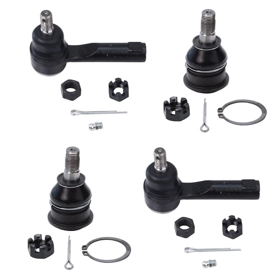 Detroit Axle - Front Outer Tie Rods Lower Ball Joints Replacement for 2000-2006 Nissan Sentra
