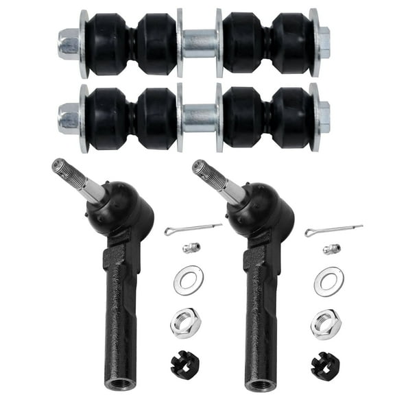 Detroit Axle - Front Outer Tie Rods Sway Bars for Chevy Malibu Classic Olds Alero Cutlass Pontiac Grand Am 2 Outer Tie Rod Ends 2 Sway Bar End Links Replacement