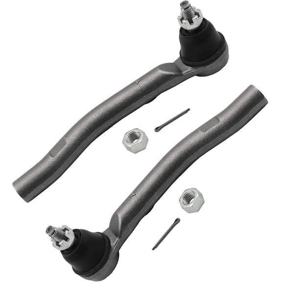 Detroit Axle - 2pc Front Outer Tie Rods for 2015-2018 Chevy City Express 2011-2025 Nissan LEAF 2011-2017 Juke 2018-2021 Kicks 2013-2021 NV200 2013-2019 Sentra 2020 Versa, Outer Tie Rods Replacement