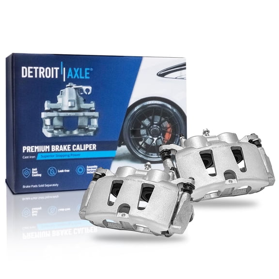 Detroit Axle - Front Pair Brake Calipers for Dodge Grand Caravan Chrysler Town & Country Pacifica Voyager Ram C/V VW Routan Brake Calipers w/Brackets Replacement