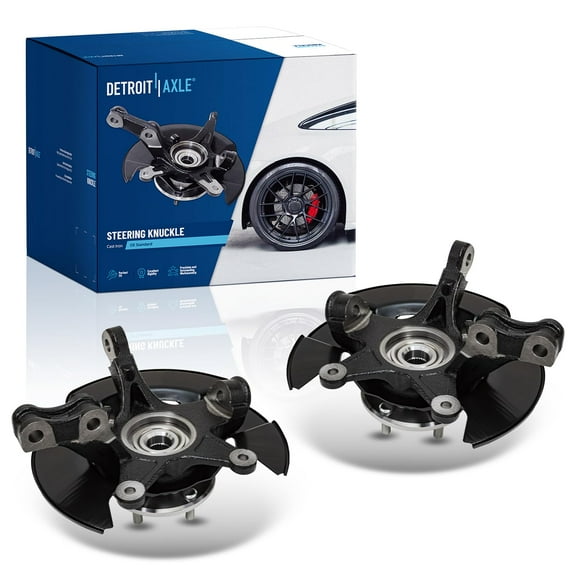 Detroit Axle - Front Pair Steering Knuckles for 2005-2008 Honda Pilot 2006 2007 Steering Knuckles and Wheel Hub Bearings Replacement