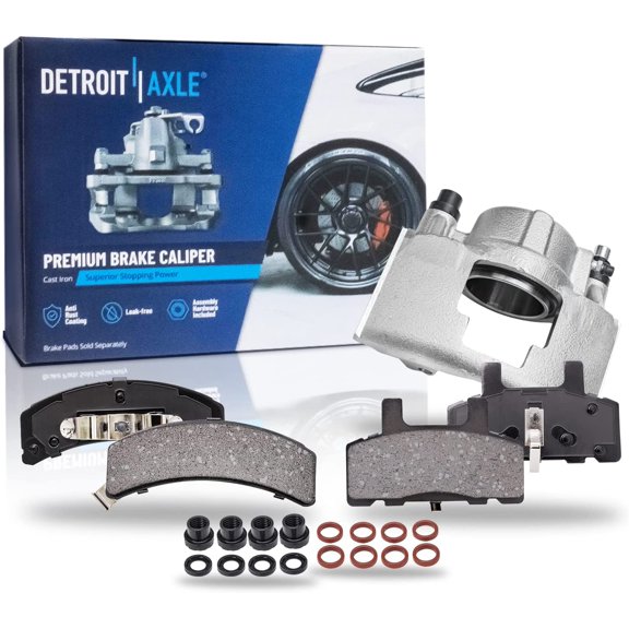 Detroit Axle - Front Passenger Side Disc Caliper Brake Pads Replacement for Express Savana 2500 K1500 K2500 C2500 Tahoe - 3pc Set Fits select: 1994-1998 CHEVROLET GMT-400 K1500
