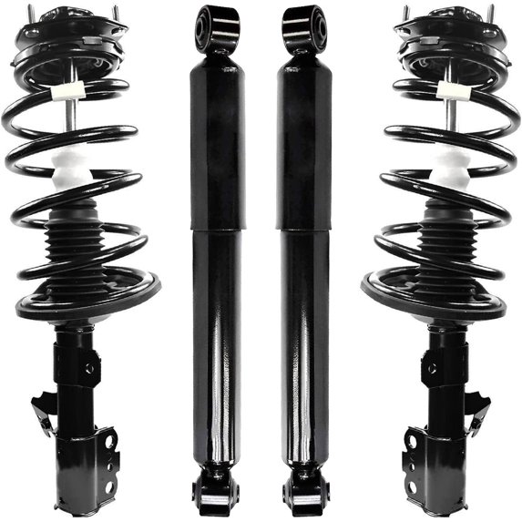 Detroit Axle - Front Quick Struts w/ Coil Spring + Rear Shocks Replacement for 2010-2015 Lexus RX350 RX450h - 4pc Set
