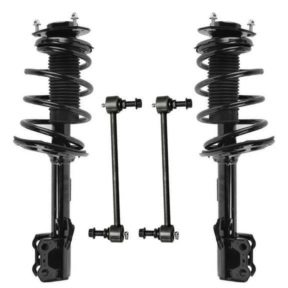Detroit Axle - 4pc Front Suspension Kit for 2010-2013 Highlander Lexus RX350 RX450h, Quick Struts w/Coil Spring Sway Bars 2011 2012 Replacement Struts Shocks Assembly