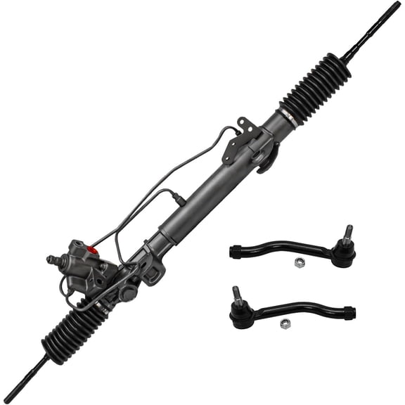 Detroit Axle - Front Rack and Pinion Kit for 2009 2010 2011 2012 2013 2014 Nissan Maxima, Hydraulic Power Steering Rack and Pinion Assembly Outer Tie Rods Replacement