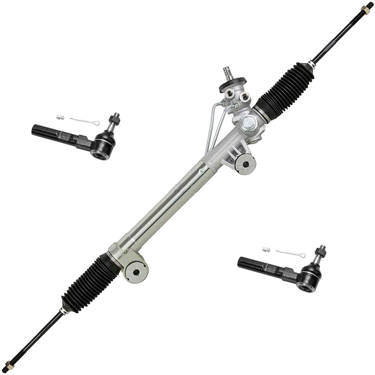 Detroit Axle - 2WD Front Rack & Pinion Kit for 1999-2006 Chevy Silverado GMC Sierra 1500, 1 Power Steering Rack & Pinion Assembly 2 Outer Tie Rod Ends 2000 2001 2002 2003 2004 2005