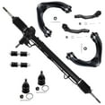 thumbnail image 1 of Detroit Axle - 7pc Steering Rack and Pinion Ball Joints Tie Rods Sway Bars for 1996-2000 Honda Civic, 1 of 5