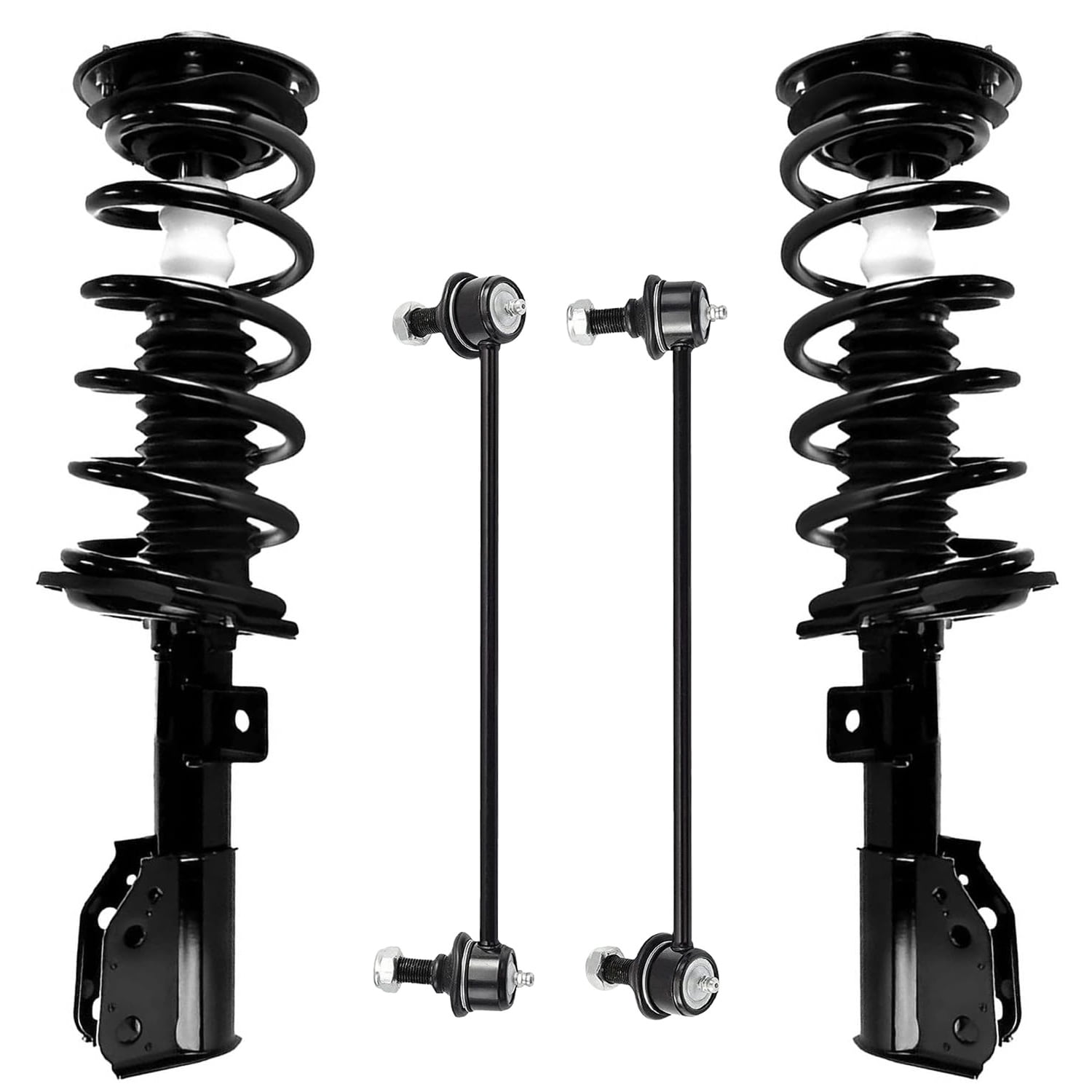 Detroit Axle - 4pc Front Struts Sway Bars for 2010-2017 Chevrolet Equinox, 2 Ready Struts & Coil Springs, 2 Sway Bar Links Replacement Struts Shocks Assembly