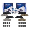 thumbnail image 1 of Detroit Axle - Brake Pads for 2012-2022 Ford F-250 Super Duty, 2013-2016 F-450 Super Duty [With 8 Lug Wheels], 4 Ceramic Brake Pads Front and Rear Replacement, 1 of 7