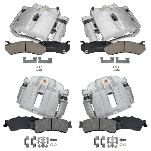 Detroit Axle - Front & Rear Brake Calipers Brakes Brake Pads Replacement for Chevy Silverado GMC Sierra 1500 Fits select: 1999-2000 CHEVROLET SILVERADO C1500, 2001 CHEVROLET SILVERADO K1500